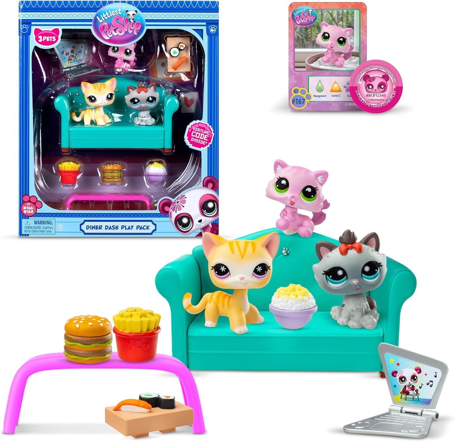 - Diner Dash Play Pack, Gen 7 Authentic LPS Bobble Head Toy Figure, Collectible Toy Animal, Ages 4+