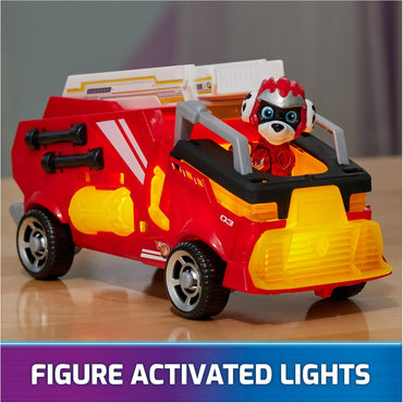 : the Mighty Movie, Firetruck Toy with Marshall Mighty Pups Action Figure, Lights and Sounds, Kids Toys for Boys & Girls 3+