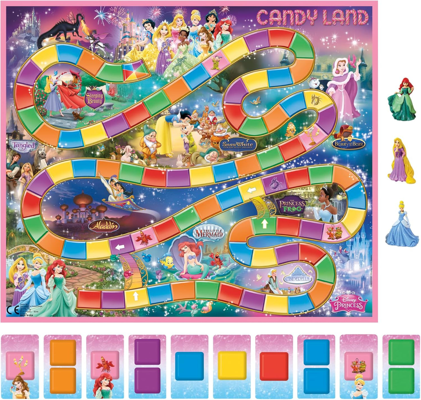 Candy Land Disney Princess Edition Board Game, Preschool Games for 2 to 3 Players, Family Games for Kids Ages 3 and up (Amazon Exclusive)