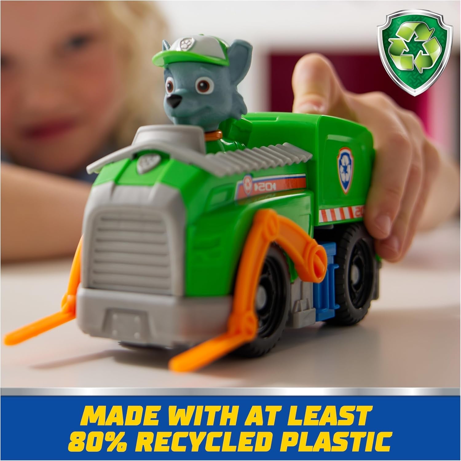 , Rocky’S Recycle Truck, Toy Vehicle with Collectible Action Figure, Sustainably Minded Kids Toys for Boys & Girls Ages 3 and Up