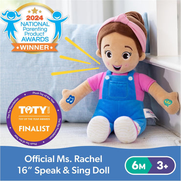 Official Speak & Sing Doll, 16β Tall Interactive Toy with 4 Songs & 16+ Phrases, Toddler Toys for Girls & Boys Ages 6 Months to 3+ Years
