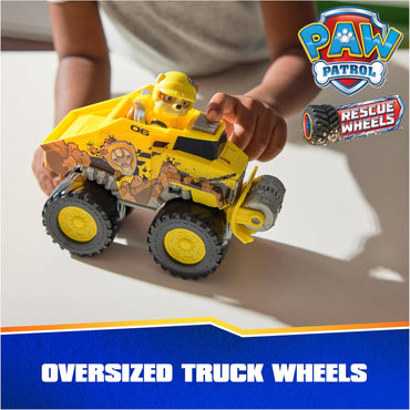 : Rescue Wheels Rubble’S Bulldozer, Toy Truck with Vehicle Transformation and Collectible Action Figure, Kids Toys for Boys & Girls Ages 3+