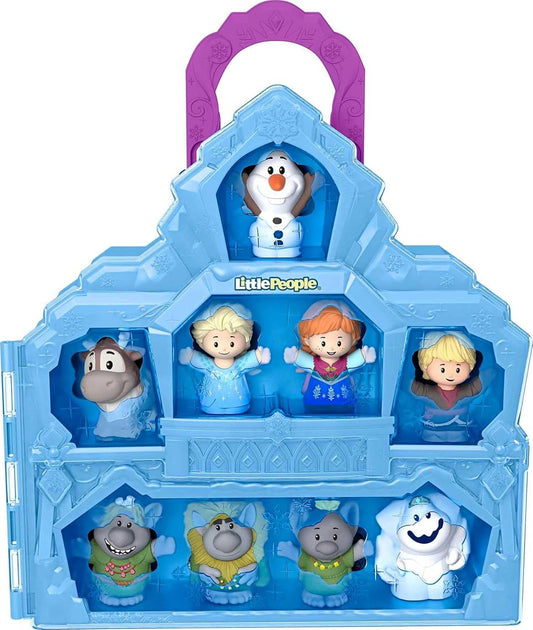 Little People Toddler Toy Disney Frozen Carry along Castle Case Playset with Figures for Pretend Play Kids Ages 18+ Months