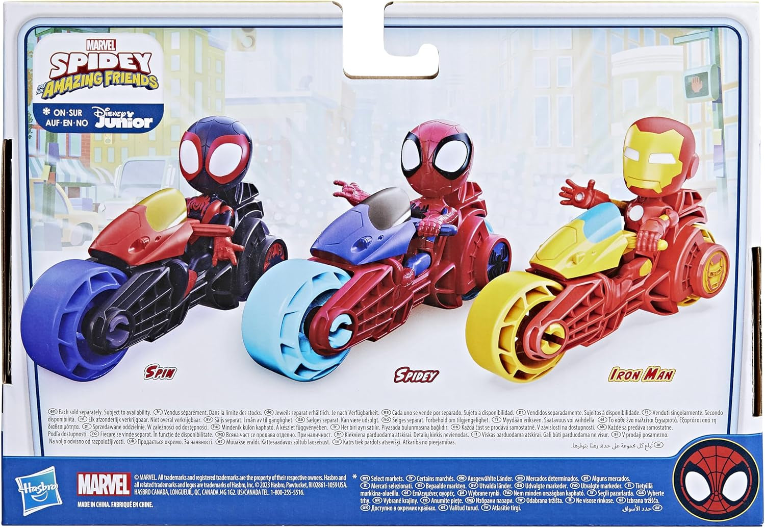 , Iron Man Action Figure & Toy Motorcycle Playset, Marvel Super Hero Preschool Toys for Kids 3 and Up