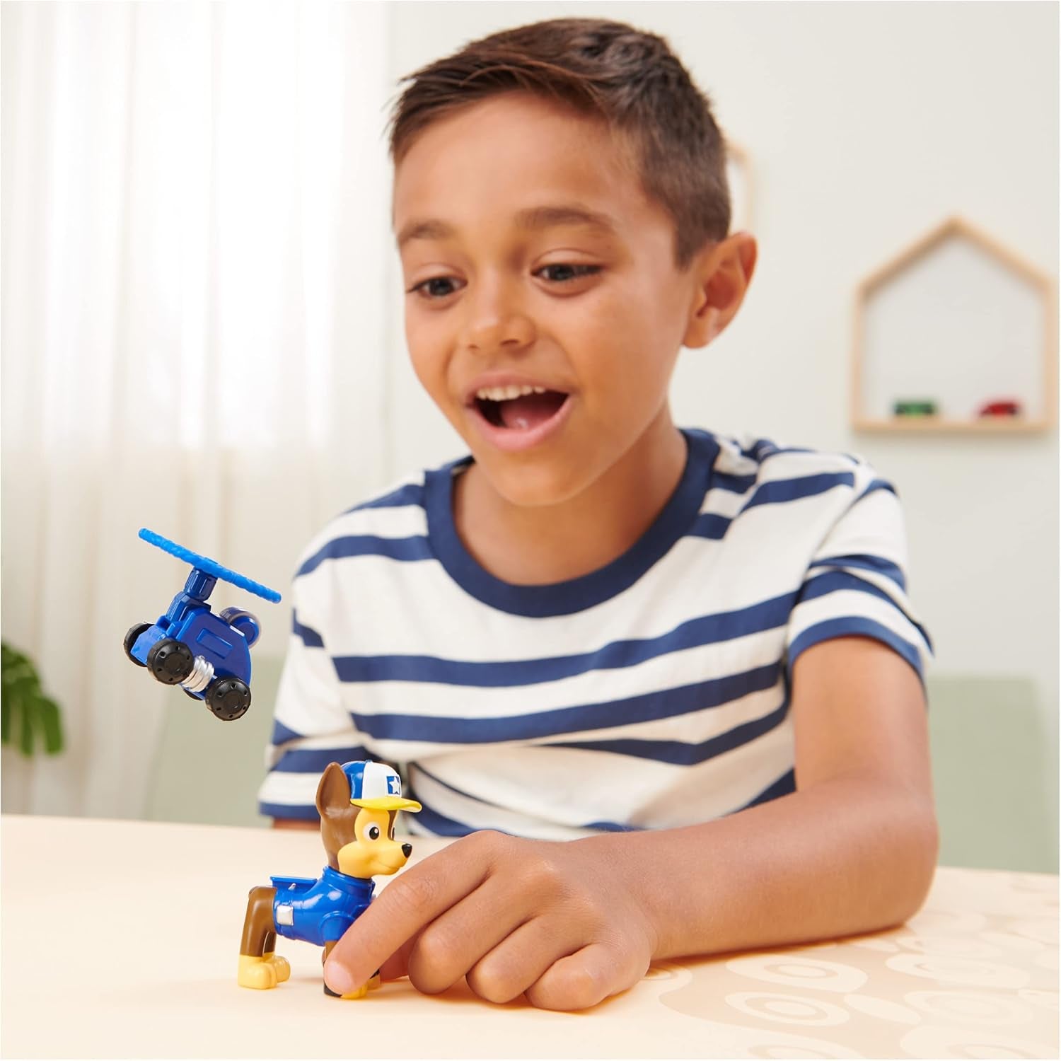 , Big Truck Pups Chase Action Figure with Clip-On Rescue Drone, Command Center Pod and Animal Friend Kids Toys Ages 3 and Up