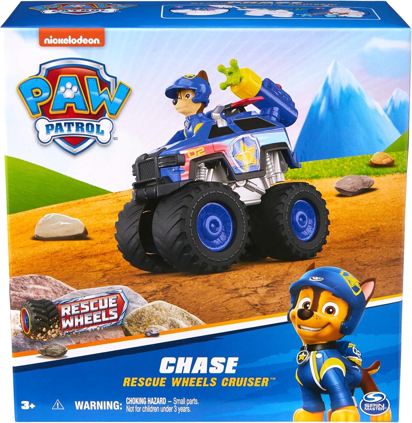 : Rescue Wheels Chase’S Cruiser, Toy Truck with Projectile Launcher and Collectible Action Figure, Kids Toys for Boys & Girls Ages 3 and Up