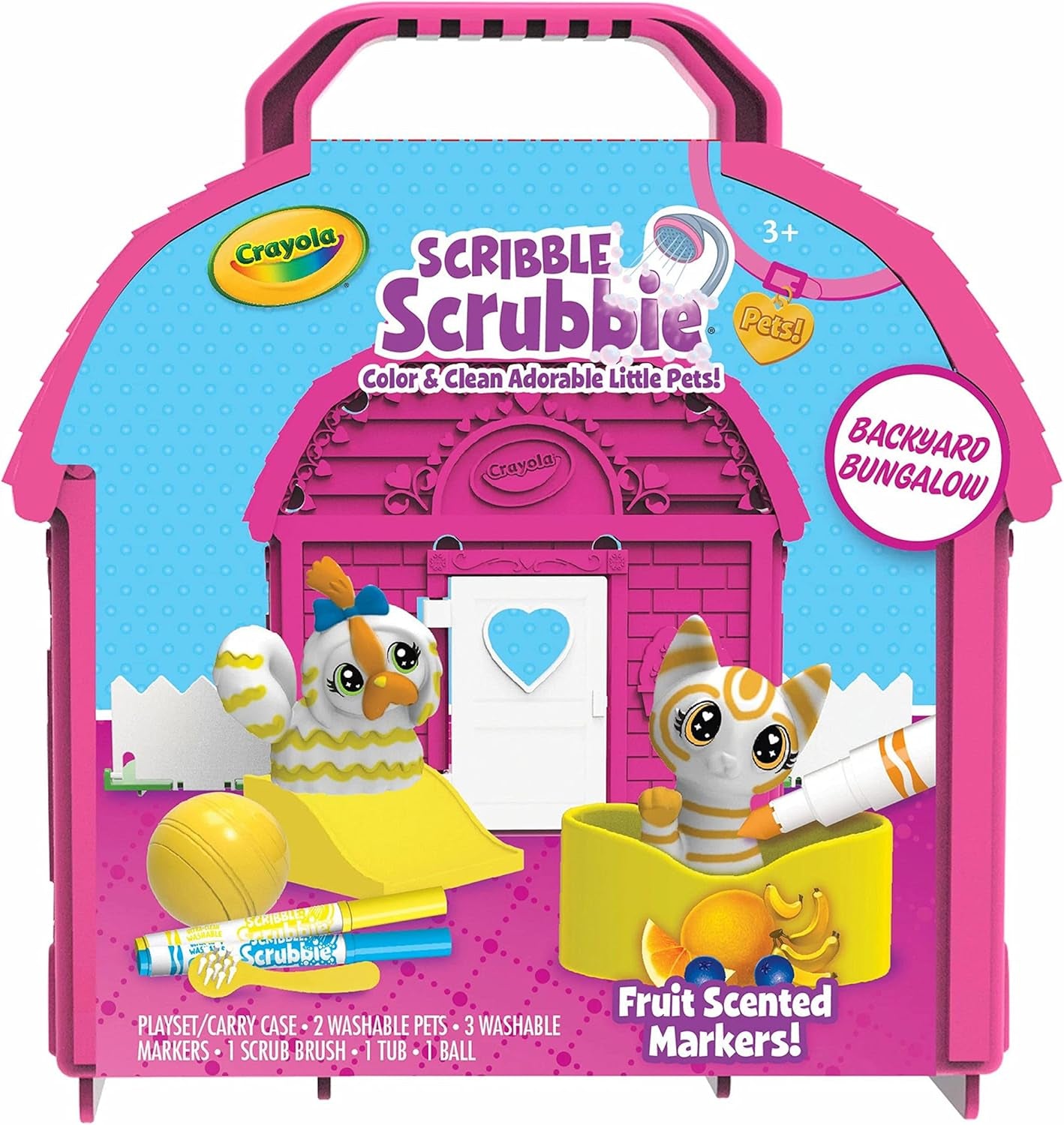 Scribble Scrubbie Pets, Backyard Playset, Toys for Girls & Boys, Gifts for Kids, Ages 3+