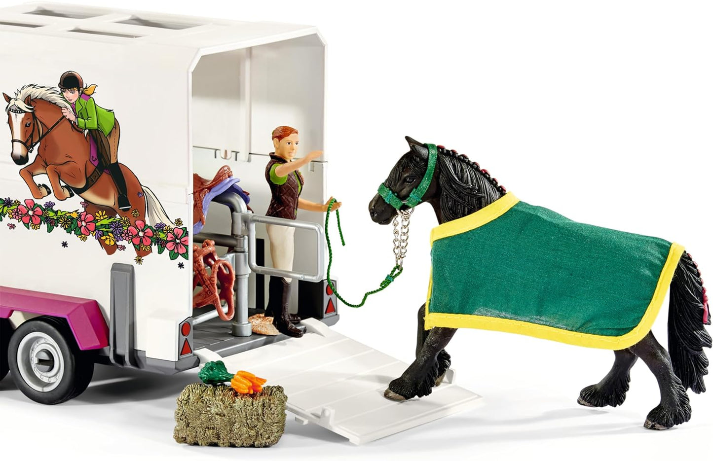 Horse Club - 38-Piece Toy Trailer and Truck Playset with Horse, Rider Action Figure and Accessories, Detailed Animal Toys for Kids Ages 5+