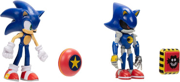 Sonic the Hedgehog Sonic 4" Action Figure 2 Pack - Modern Sonic & Modern Metal Sonic