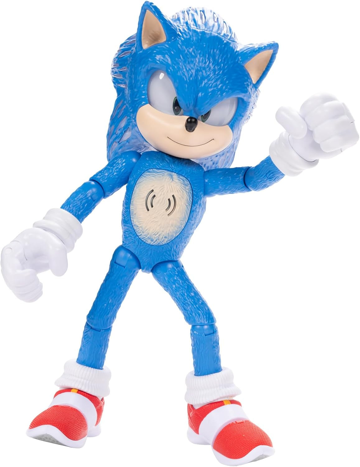 3 Ultimate Talking Sonic 12-Inch Figure, Features 30+ Iconic and Humorous Phrases and Sounds from the Movies, Light-Up Eyes and Quills