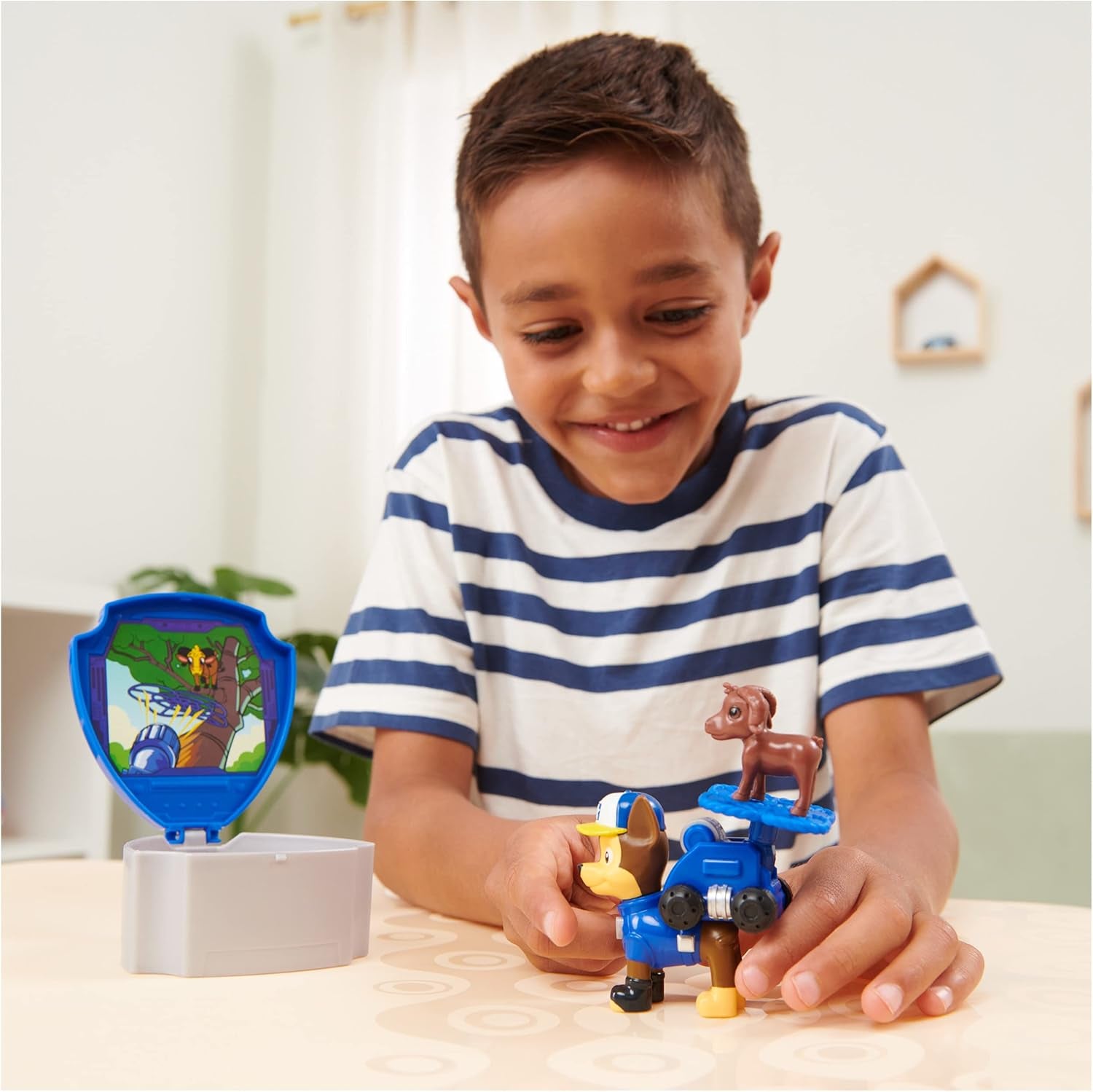 , Big Truck Pups Chase Action Figure with Clip-On Rescue Drone, Command Center Pod and Animal Friend Kids Toys Ages 3 and Up