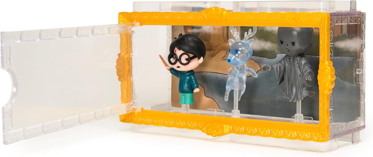 Harry Potter, Micro Magical Moments Year 3 Figure Set with Harry, Stag Patronus, Dementor & Display Case, Kids Toys for Ages 6 and Up
