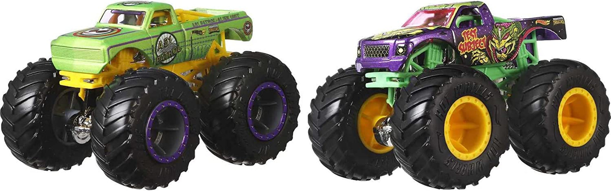 Monster Trucks 1:64 Scale 2-Pack Assortment with Giant Wheels