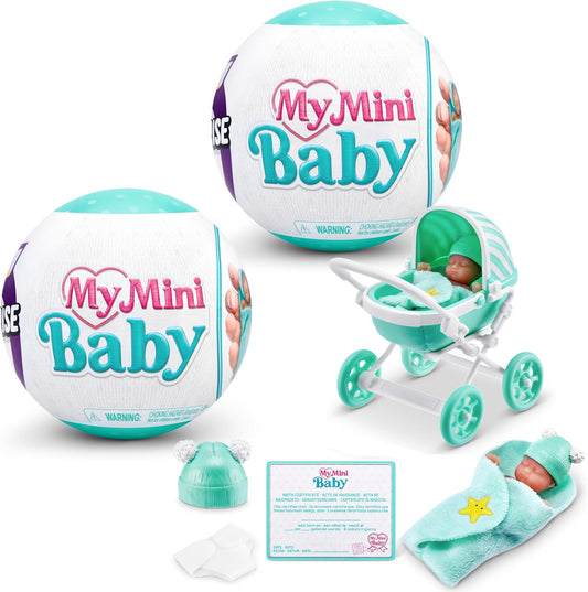 My Mini Baby Series 1 (2 Pack) by , Collectible Mystery Capsule, Toy for Girls, Realistic Miniature Baby, Playset and Accessories