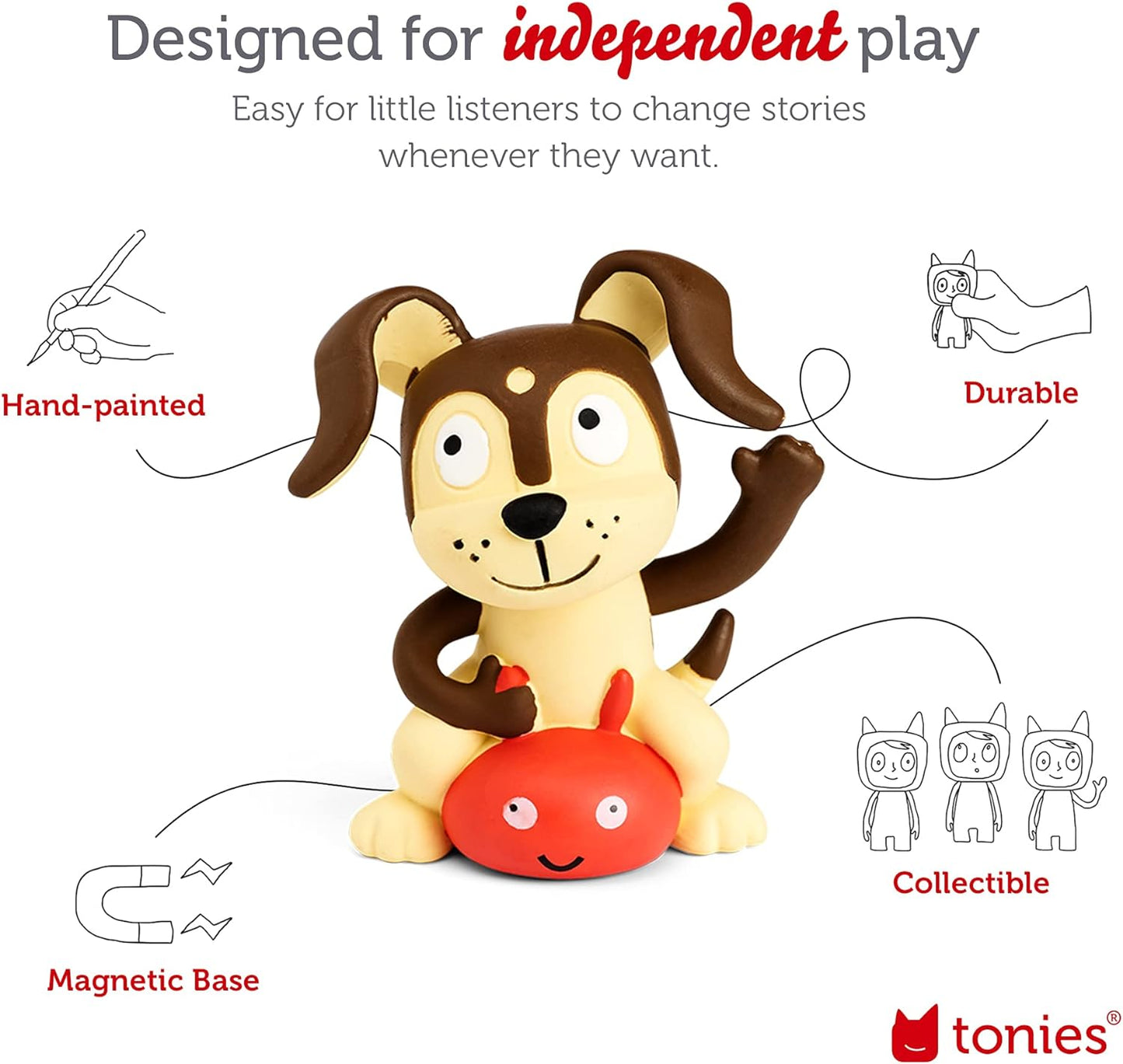 Toniebox Audio Player Starter Set with Playtime Puppy - Listen, Learn, and Play with One Huggable Little Box - Purple