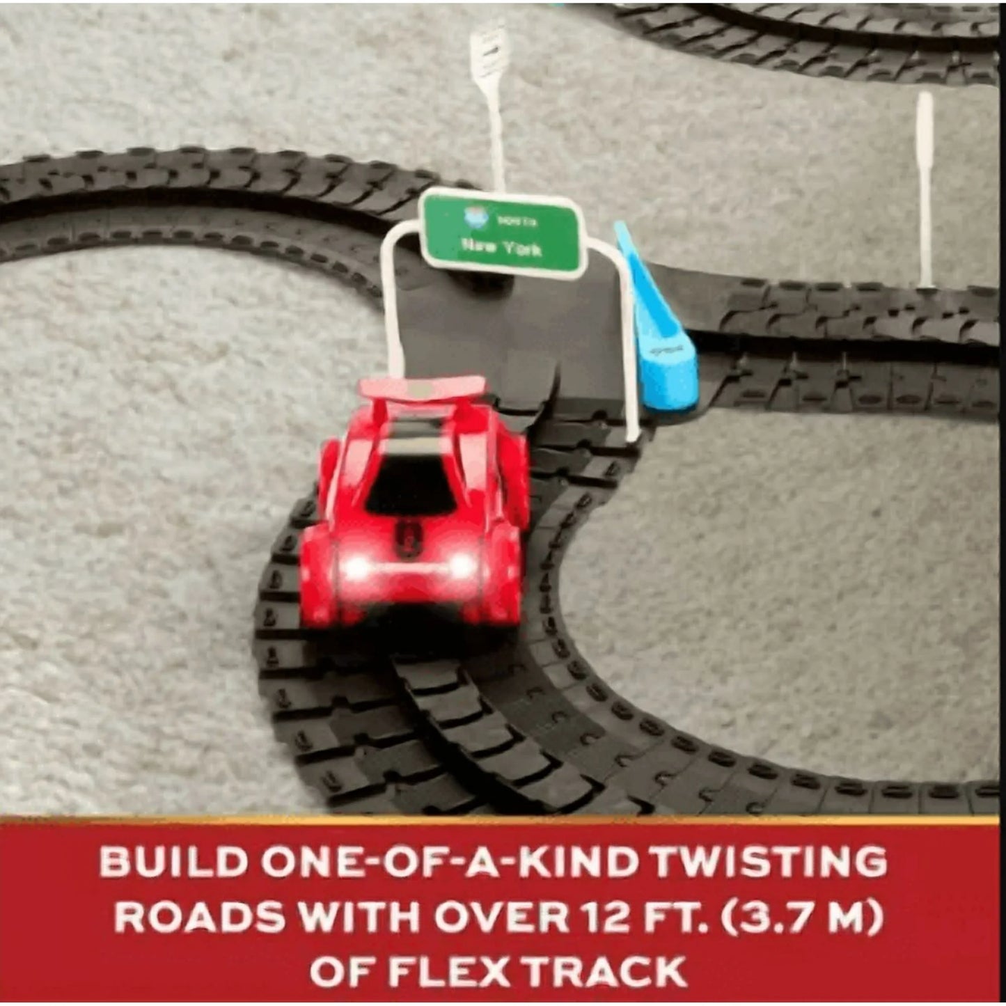 FAO Schwarz Vehicle Car Build & Race Roadway 287 Piece Track Play Set