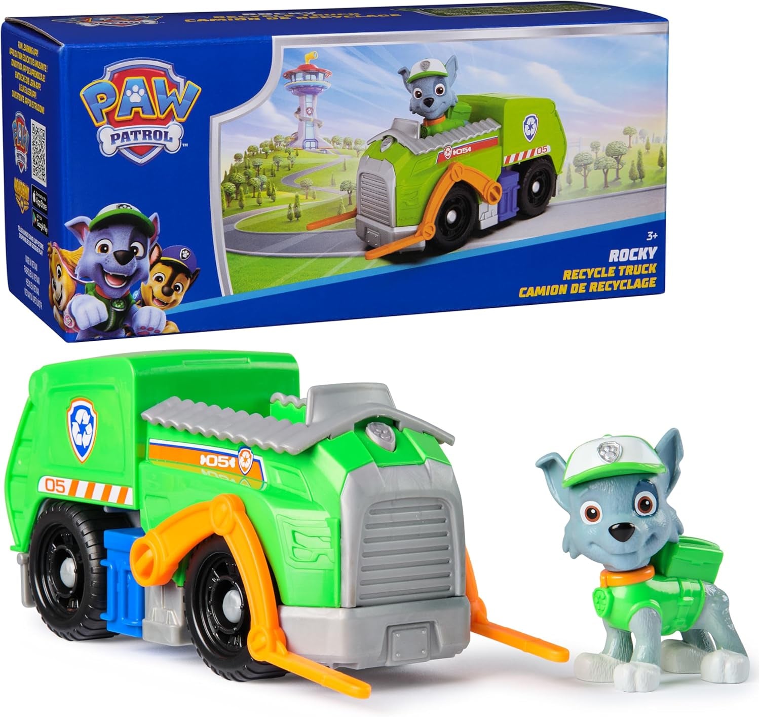 , Rocky’S Recycle Truck, Toy Vehicle with Collectible Action Figure, Sustainably Minded Kids Toys for Boys & Girls Ages 3 and Up