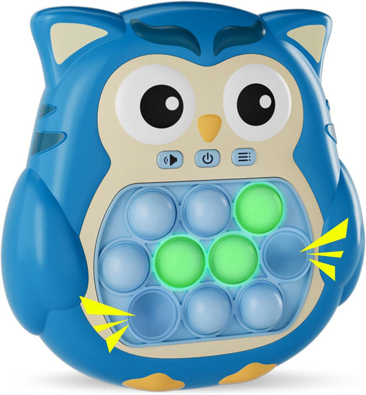 Sensory Pop Fidget Toys for Kids 3-12,Handheld Game for Kids,Light up Fidget Toy,Travel Games,Airplane Toys for 3 4 5 6 7 8 9 Year Old,Quick Push Pop Game Christmas Birthday Gifts for Boys and Girls