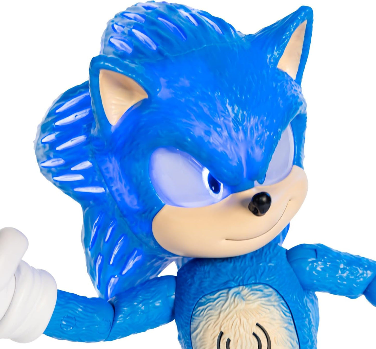 3 Ultimate Talking Sonic 12-Inch Figure, Features 30+ Iconic and Humorous Phrases and Sounds from the Movies, Light-Up Eyes and Quills