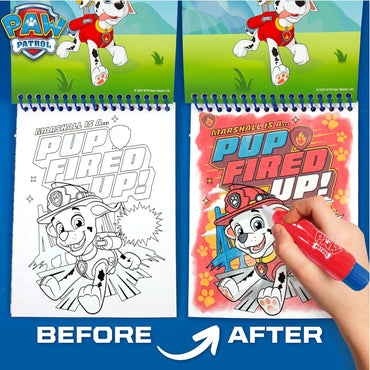 Paw Patrol Aqua Art, Color 4 Reusable Aqua Art Pages with a Water Pen, Reusable No-Mess Toddler Activities, Water Reveal Activity Book, Paw Patrol Toy, Toddler Travel Activities, Kids Travel Toys