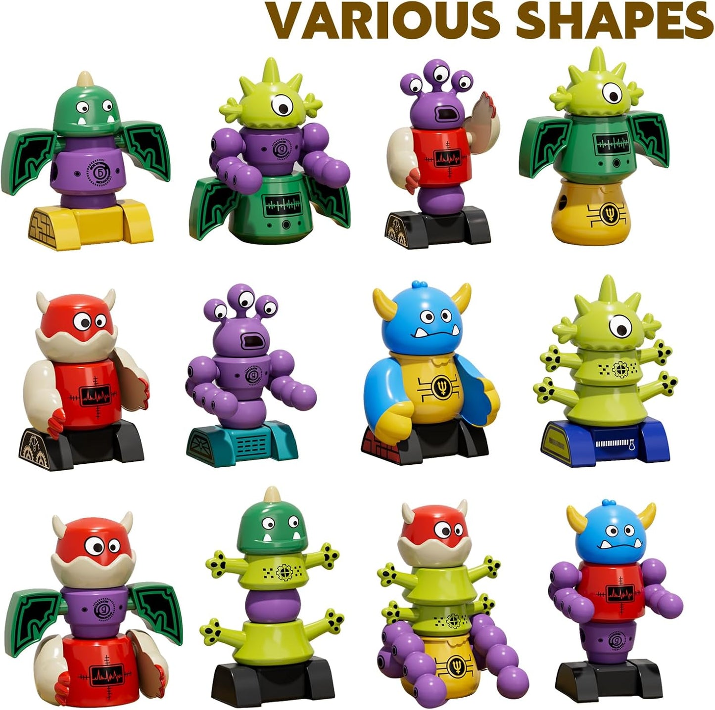 Magnet Robot Toy for Kids 3-5 Years Old - Monster Magnet Toys Stacking Transform Toys with Storage Box, Set for Boys Age 3 4 5 6 7 Years Old Boys, Christmas and Birthday Gifts