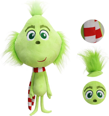 RELIGES 22" Green Christmas Monster Plush Toy – Soft Christmas Stuffed Animal Doll for Boys and Girls, Perfect for Christmas Decorations and Gifts (Green)