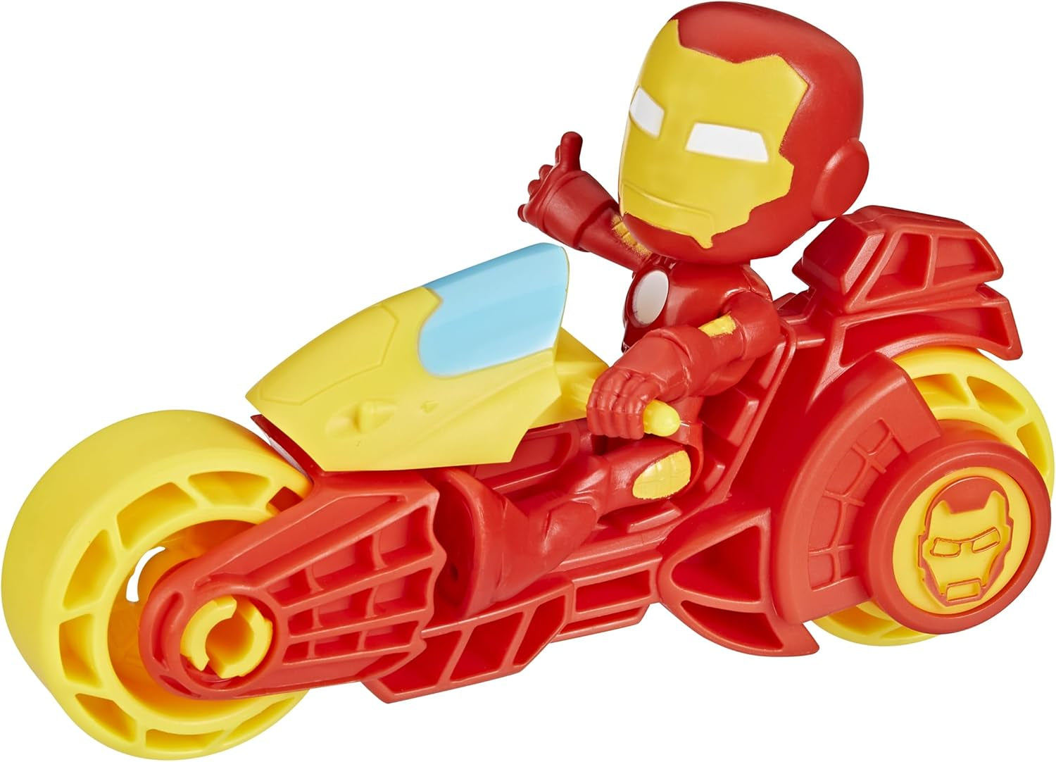 , Iron Man Action Figure & Toy Motorcycle Playset, Marvel Super Hero Preschool Toys for Kids 3 and Up