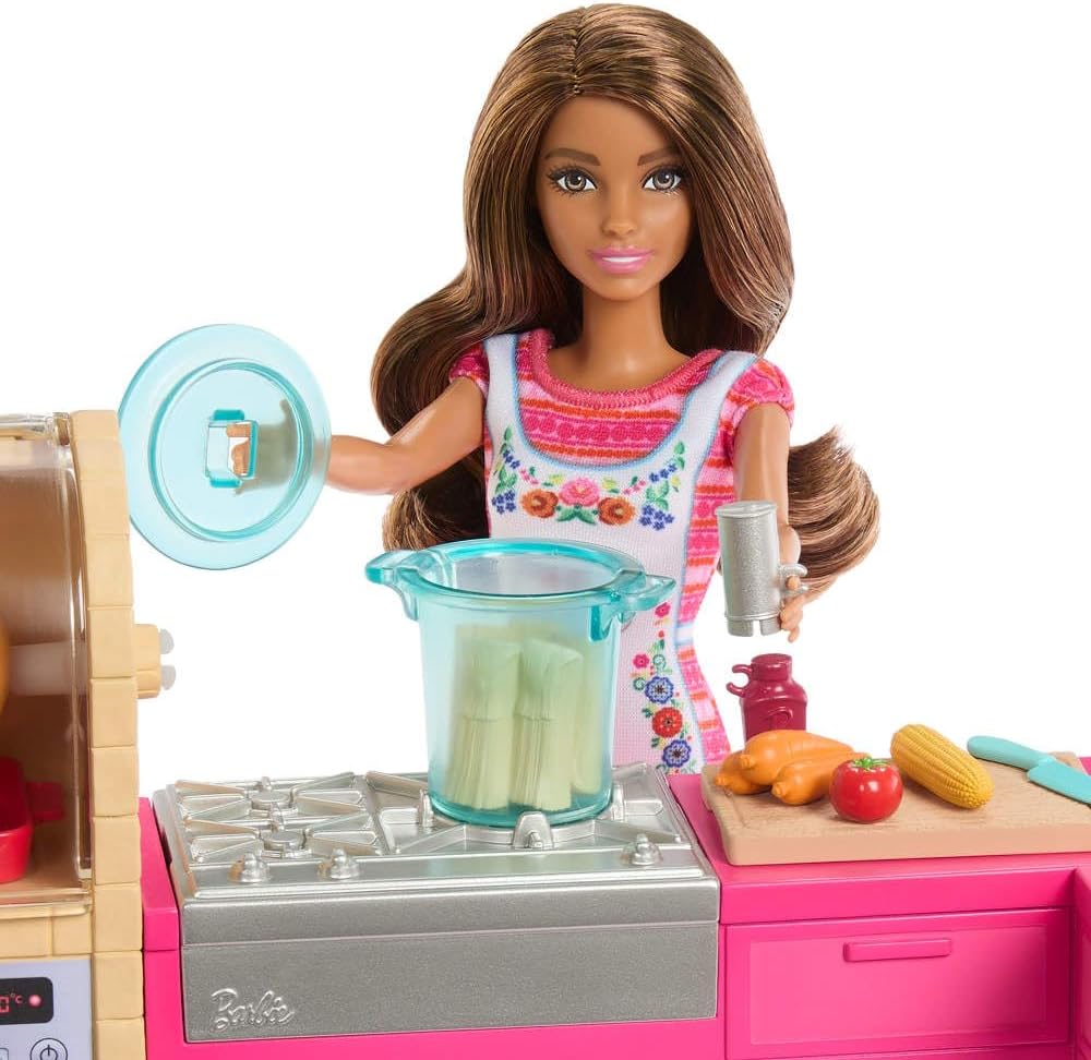 Barbie and Teresa Recipe for Friendship Doll and Kitchen Playset with 20+