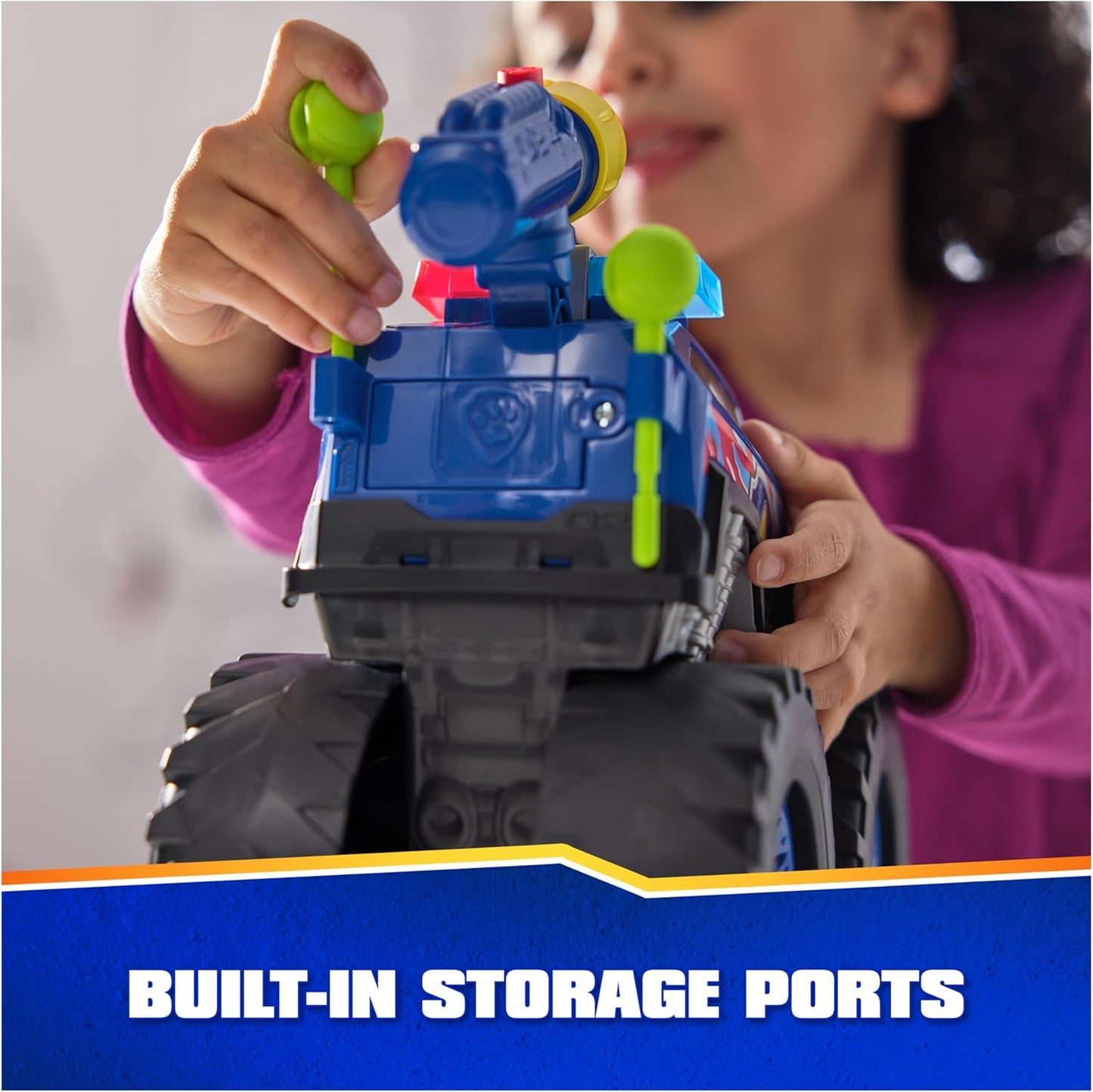 : Rescue Wheels Chase’S Power Haulin’ Cruiser, Toy Truck with Launcher, Motorized Winch, Lights & Sounds, Kids Toys for Boys & Girls Ages 3+