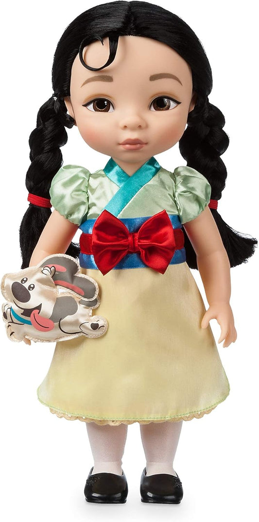 Disney Store Animators' Collection Mulan Doll - 16 Inches, Includes Little Brother with Molded Details, Fully Posable Toy in Satin Dress - Suitable for Ages 3+ Toy Figure