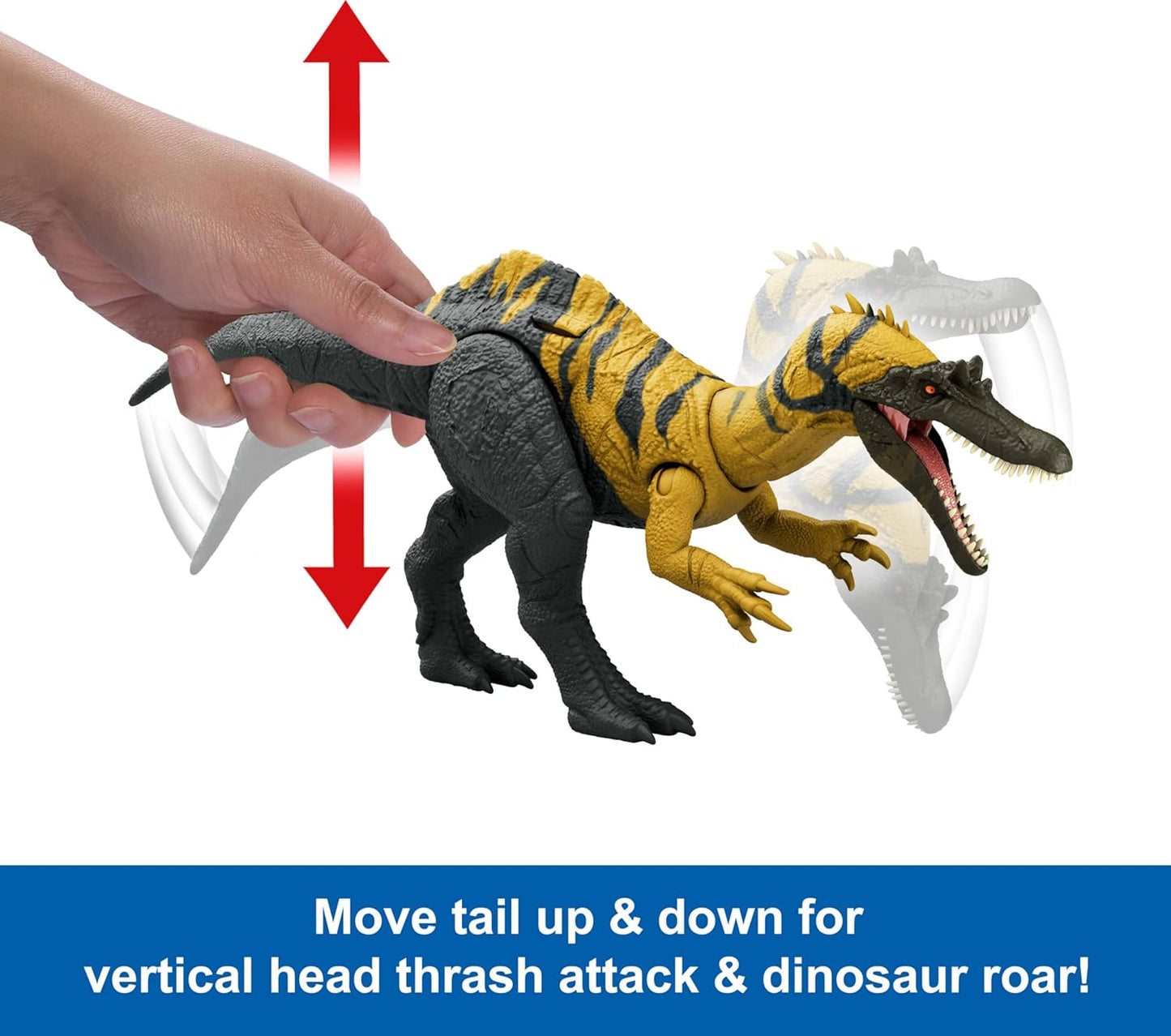 Mattel Jurassic World Wild Roar Dinosaur Toy – Posable Figure with Roar Sound & Attack Action