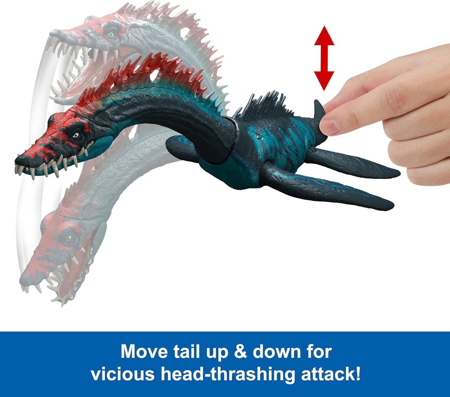Jurassic World Chaos Theory Gigantic Trackers Styxosaurus Dinosaur Toy – Chomp & Paddle Motion, Digital Play