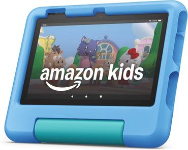 Fire 7 Kids Tablet (Newest Model) Ages 3-7. Top-Selling 7" Kids Tablet on . Includes Ad-Free and Exclusive Content, Easy Parental Controls, 10-Hr Battery, 16 GB, Blue
