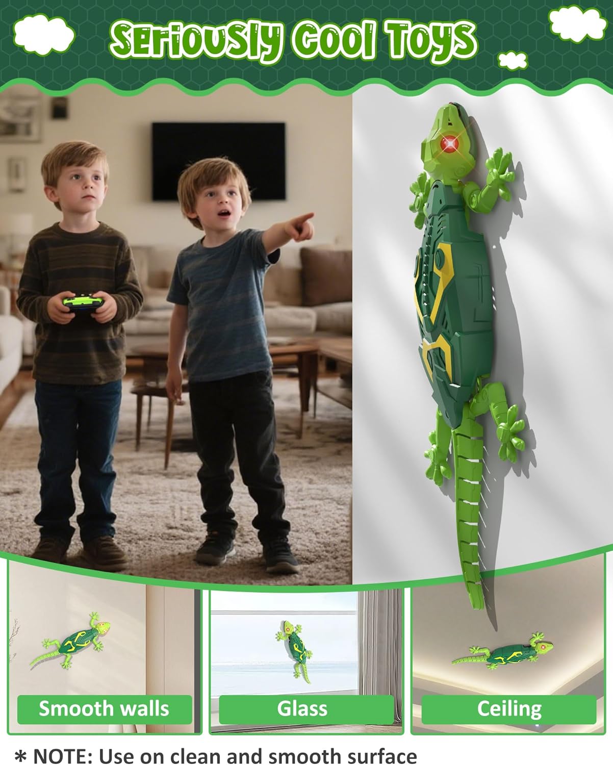 Wall Climbing Lizard RC Car – Wall Crawler Robot Gecko Toy for Kids Ages 3+