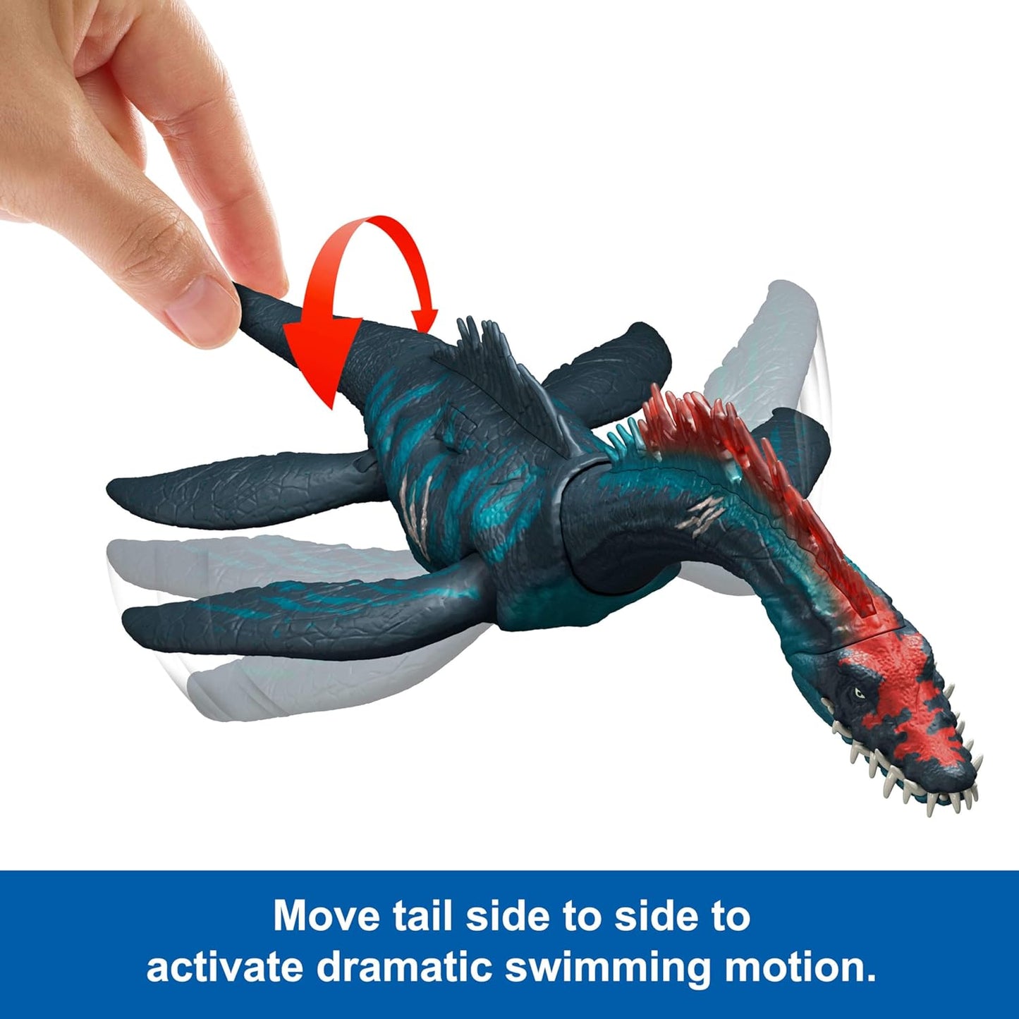 Jurassic World Chaos Theory Gigantic Trackers Styxosaurus Dinosaur Toy – Chomp & Paddle Motion, Digital Play