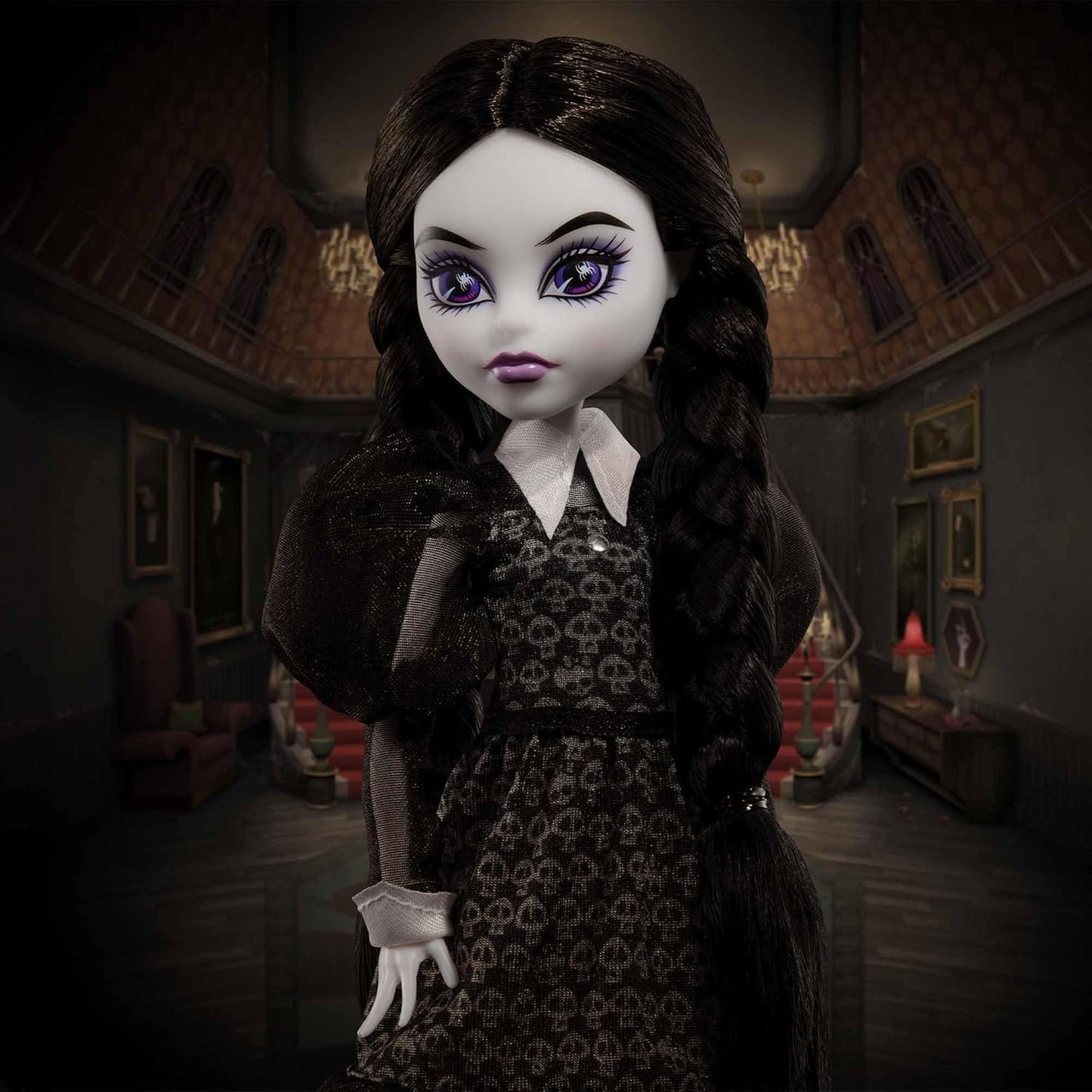 Monster High Skullector Addams Family Doll Two-Pack: Morticia & Wednesday, Fully Articulated Collectible Dolls with Certificate of Authenticity