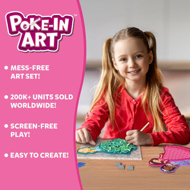 Poke-In Art - Magical Princesses, Mess-Free Fun for Kids, DIY Wood Craft Kits, Creative Activity, Gifts for Girls & Boys Ages 4, 5, 6, 7, 8, 9
