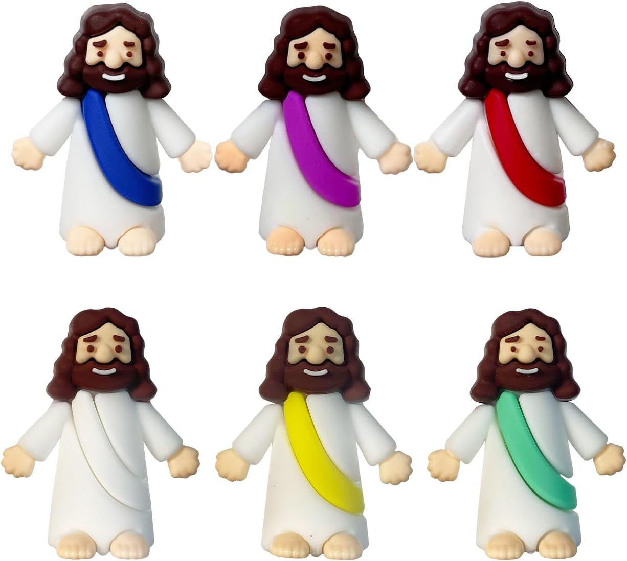 30Pcs Little Jesus Figures, Set of 30Pcs Action Figures Mini Jesus Figurines in Bulk, Tiny Jesus Figures to Hide and Seek Religious Gifts for Easter Egg Stuffers Fillers