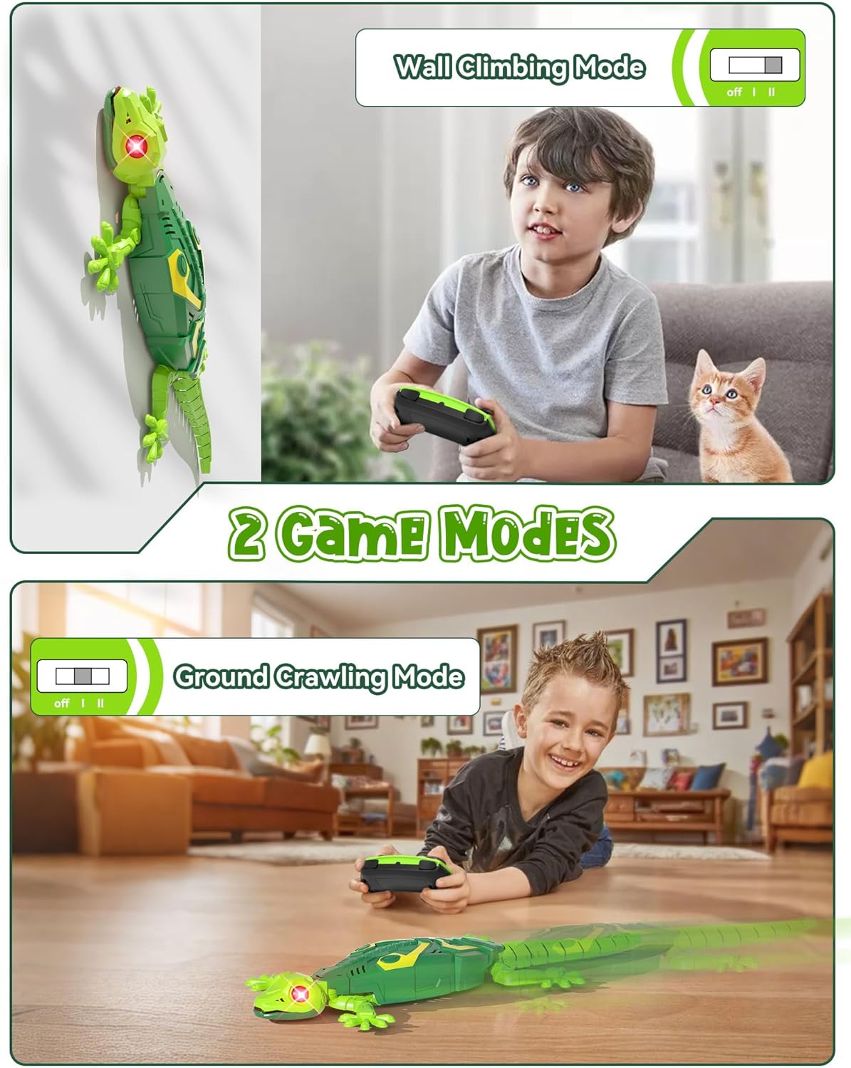 Wall Climbing Lizard RC Car – Wall Crawler Robot Gecko Toy for Kids Ages 3+