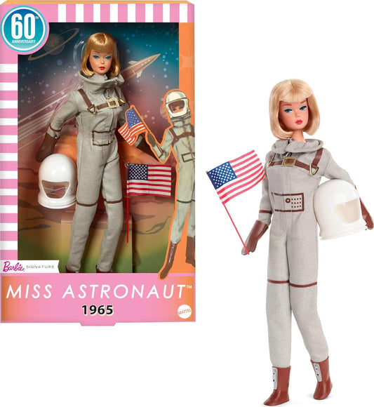 Barbie Miss Astronaut Doll Collectible with Silver Suit, Space Boots & Helmet Accessory, 1965 Vintage Repro