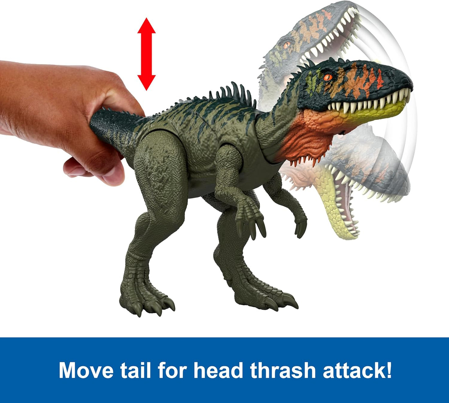 Jurassic World Rebirth Gigantic Thrashers Tyrannotitan Dinosaur Toy – Tail-Activated Rampage Attacks & App Connected Play