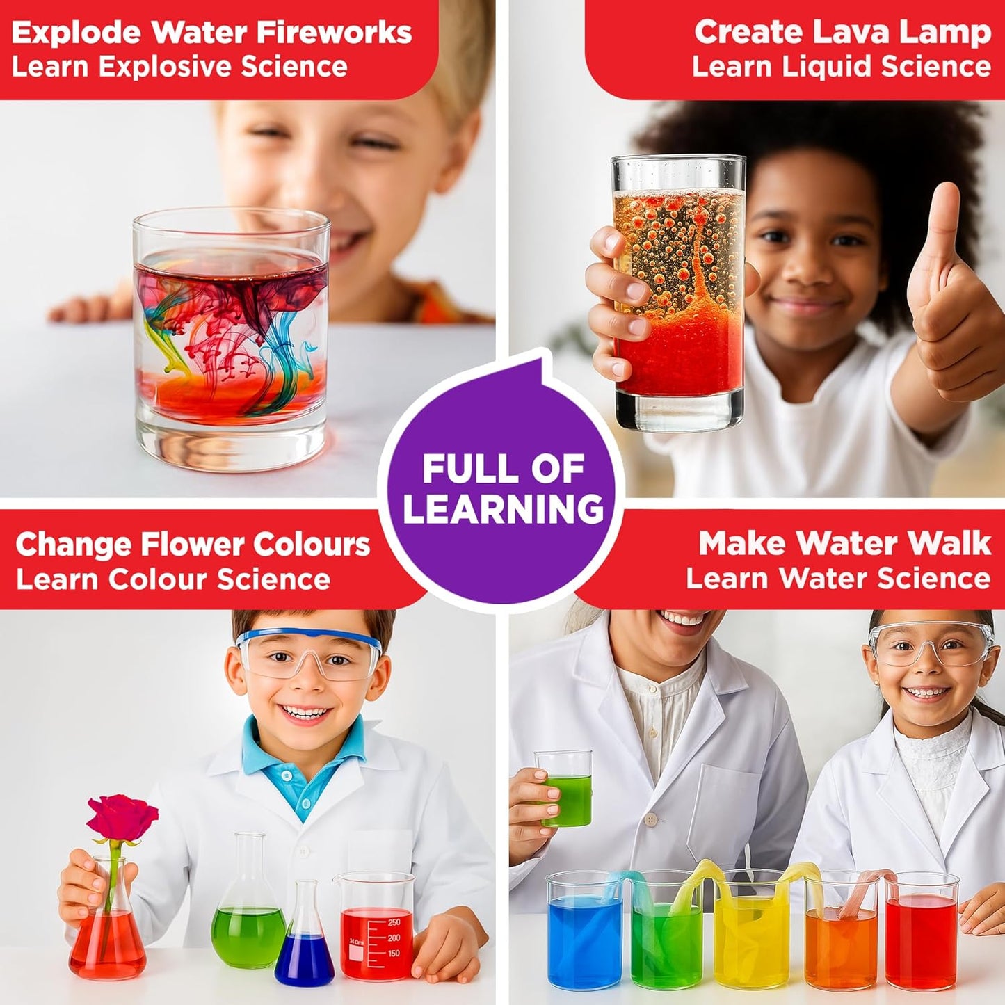 My First Science Kit for Kids Ages 4-5-6-7-8| Birthday Gift Ideas for 4-8-12 Year Old Boys & Girls| Toy Stem Kit with 100+ Experiments| Learning & Educational, Preschool Activities