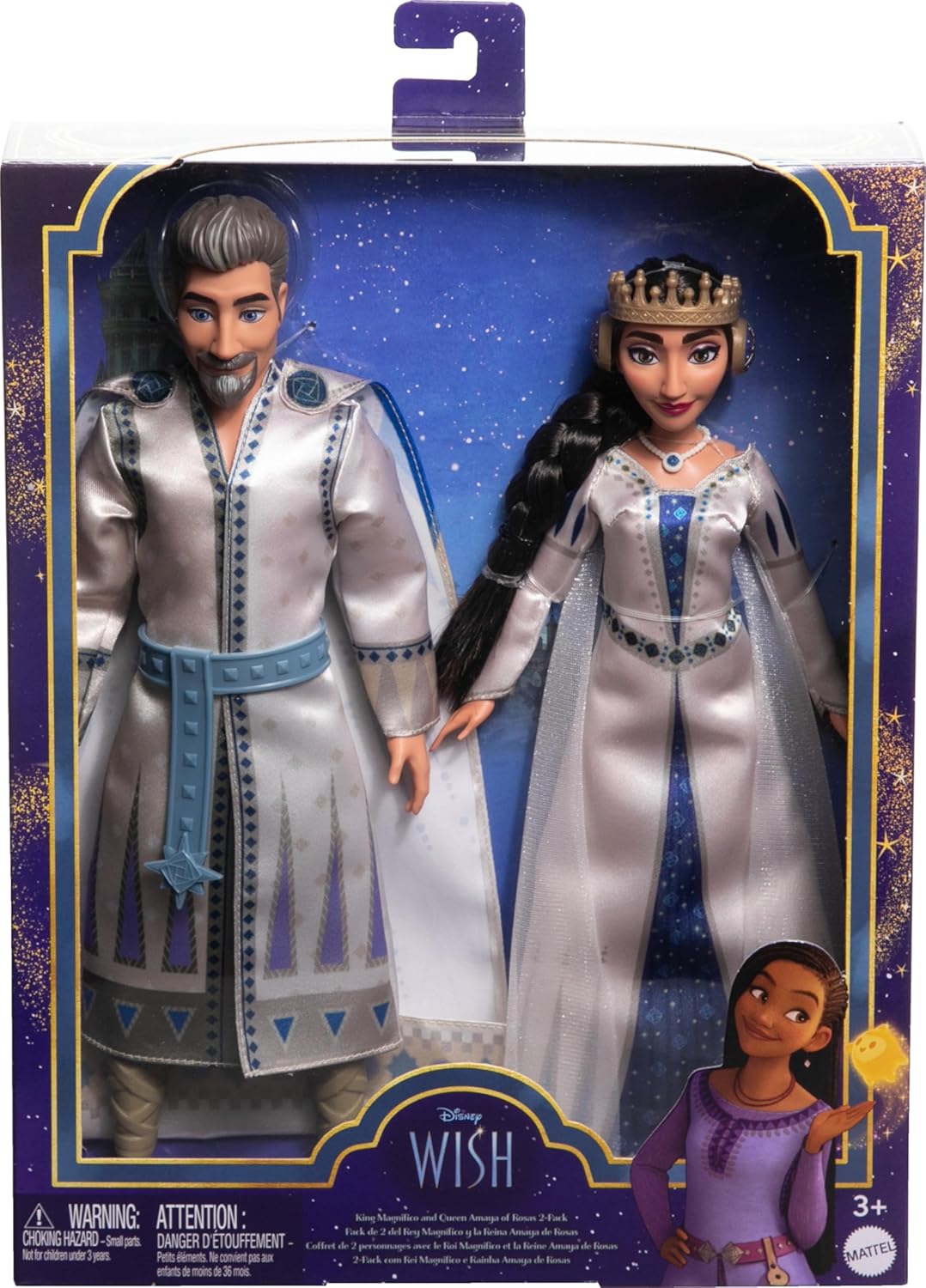 Disney Wish King Magnifico & Queen Amaya Dolls - 2-Pack Posable Fashion