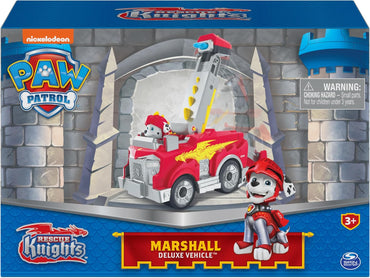 Paw Patrol, Rescue Knights Marshall Transforming Toy Car with Collectible Action Figure, Kids Toys for Ages 3 and up