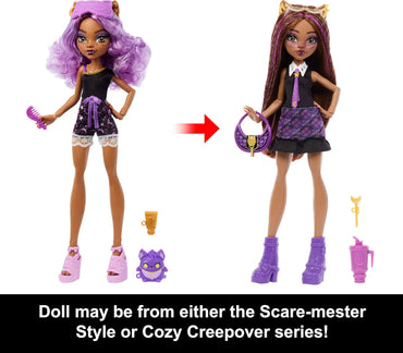 Monster High Buried Secrets Dolls and Accessories, Cozy Creepover Theme with Mystery Doll and 5 Unboxing Surprises (Characters May Vary)