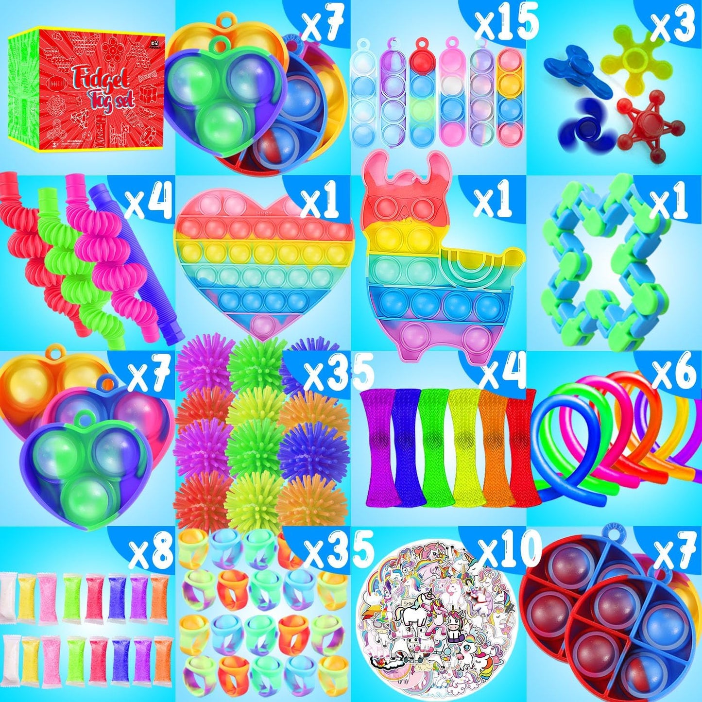 160 Pack Fidget Toys Set – Sensory Toys for Kids with Autism & ADHD, Mini Bulk Party Favors, Pinata Stuffers, Classroom Treasure Box Prizes, Stress Relief Toy Assortment