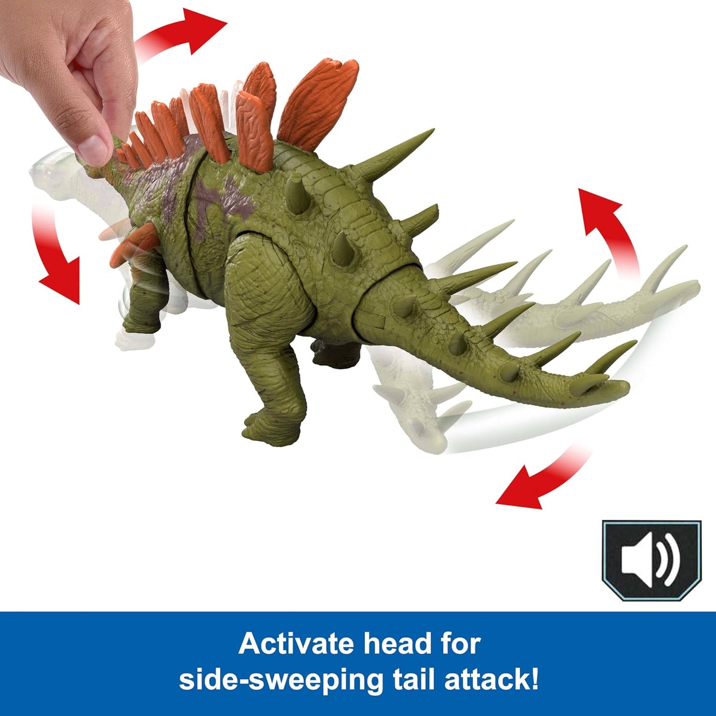Jurassic World Wild Roar Dinosaur Toy – Roaring Sound & Tail Attack Action