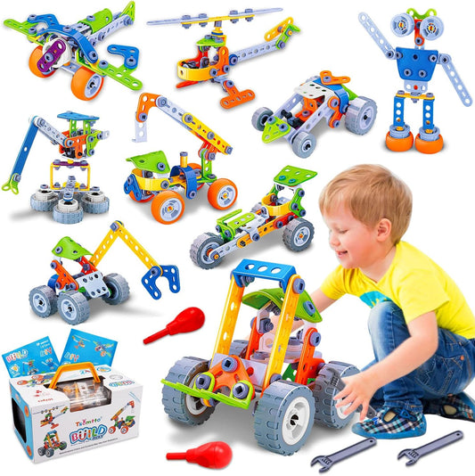 10 in 1 STEM Toys for 4 5 6 7 8+ Year Old Boy Girl Birthday Gifts Building Toys for Kids Ages 4-8 5-7 6-8 Educational Stem Activities for Boys 4-6 8-10 Construction Creative Games Holiday Idea Gift