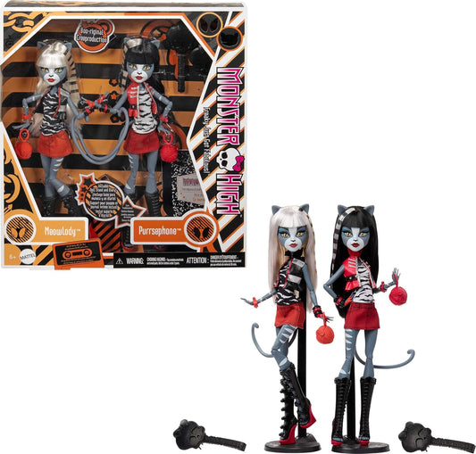 Monster High Meowlody and Purrsephone dolls set