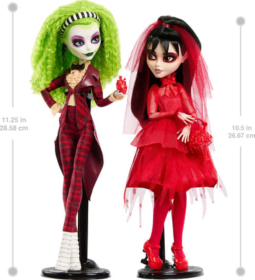 Monster High Skullector Beetlejuice Beetlejuice Doll 2-Pack, Collectible Betelgeuse and Lydia Deetz Set with Accessories and Displayable Packaging (Amazon Exclusive)